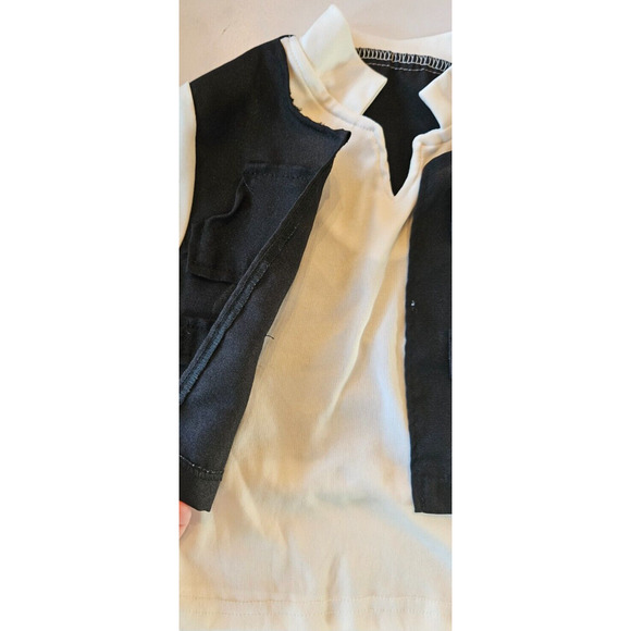 Star Wars Costume Toddler One Size Millennium Falcon Shirt Black White Vest Kids - Picture 4 of 8
